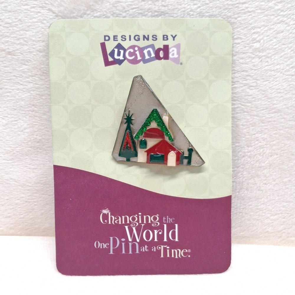 Vintage Designs By Lucinda Christmas House Tree Pin Penn State University